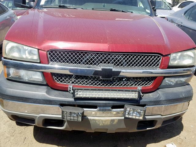 2GCEK13T551313844 - 2005 CHEVROLET SILVERADO RED photo 7