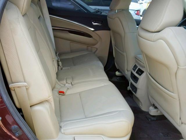 5FRYD3H57HB008388 - 2017 ACURA MDX TECHNO MAROON photo 6