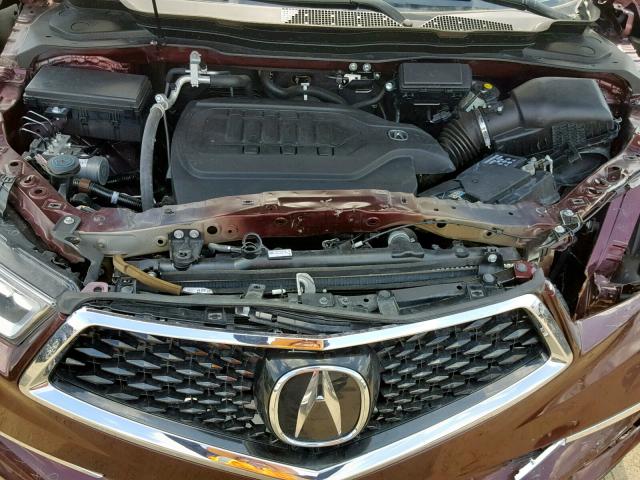 5FRYD3H57HB008388 - 2017 ACURA MDX TECHNO MAROON photo 7