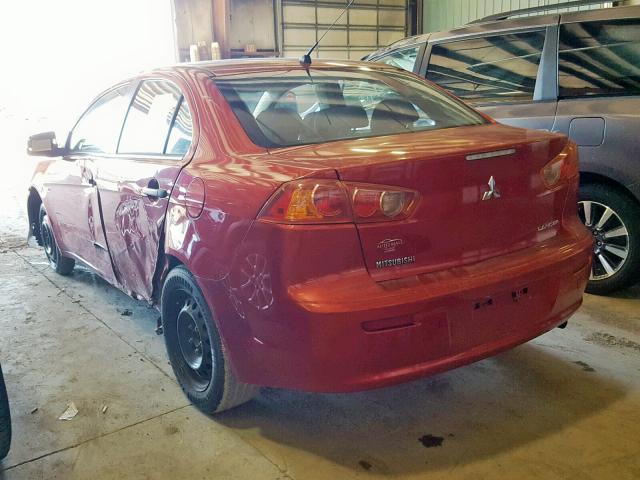 JA3AU16U79U043845 - 2009 MITSUBISHI LANCER DE RED photo 3