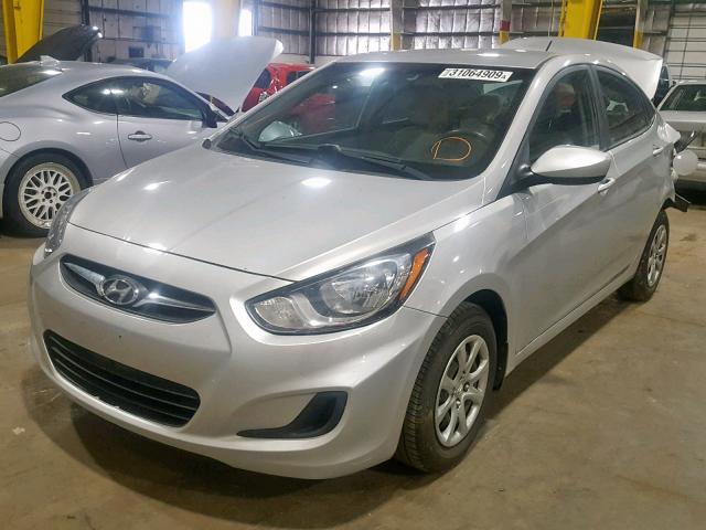 KMHCT4AE7EU619406 - 2014 HYUNDAI ACCENT GLS SILVER photo 2