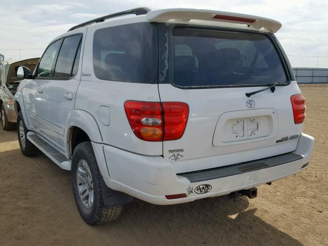 5TDBT48AX3S180142 - 2003 TOYOTA SEQUOIA LI WHITE photo 3