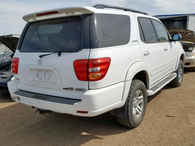 5TDBT48AX3S180142 - 2003 TOYOTA SEQUOIA LI WHITE photo 4