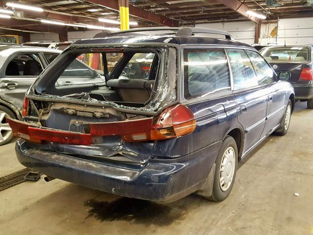 4S3BK4354V6321299 - 1997 SUBARU LEGACY L BLUE photo 4