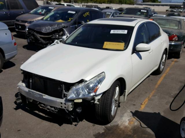 JN1CV6AP9DM303583 - 2013 INFINITI G37 BASE WHITE photo 2