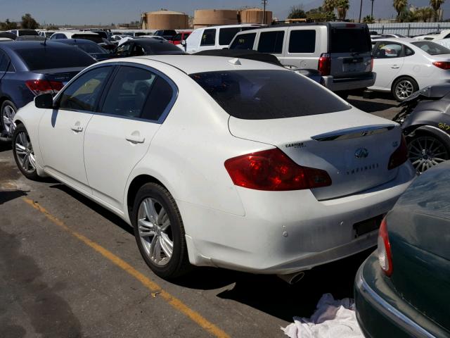 JN1CV6AP9DM303583 - 2013 INFINITI G37 BASE WHITE photo 3