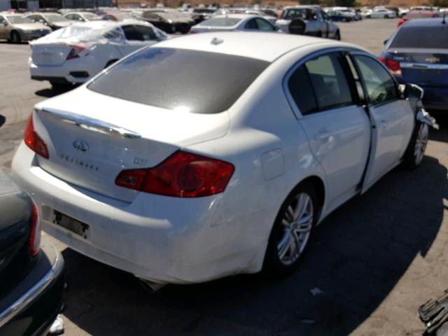 JN1CV6AP9DM303583 - 2013 INFINITI G37 BASE WHITE photo 4