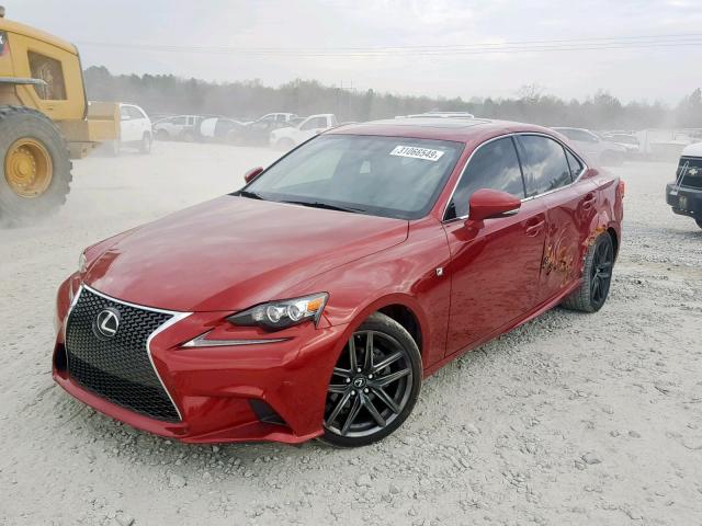 JTHBF1D23E5027162 - 2014 LEXUS IS 250 RED photo 2