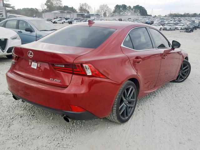 JTHBF1D23E5027162 - 2014 LEXUS IS 250 RED photo 4