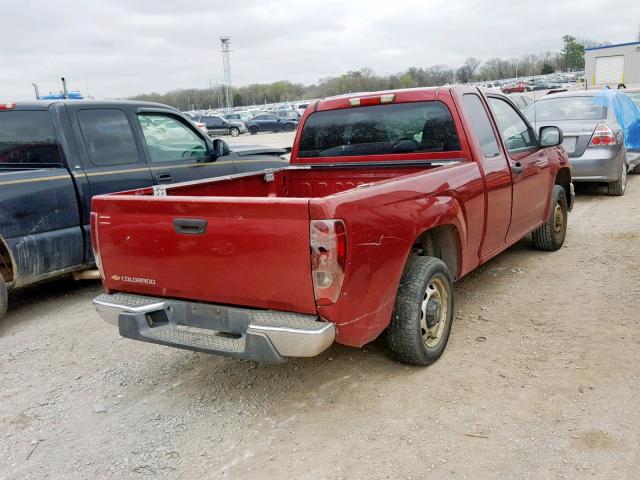 1GCCS198248138653 - 2004 CHEVROLET COLORADO RED photo 4