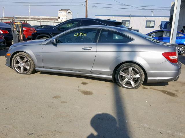 WDDGJ4HB1CF797004 - 2012 MERCEDES-BENZ C 250 GRAY photo 9