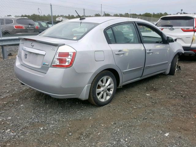 3N1AB6APXBL689602 - 2011 NISSAN SENTRA 2.0 SILVER photo 4