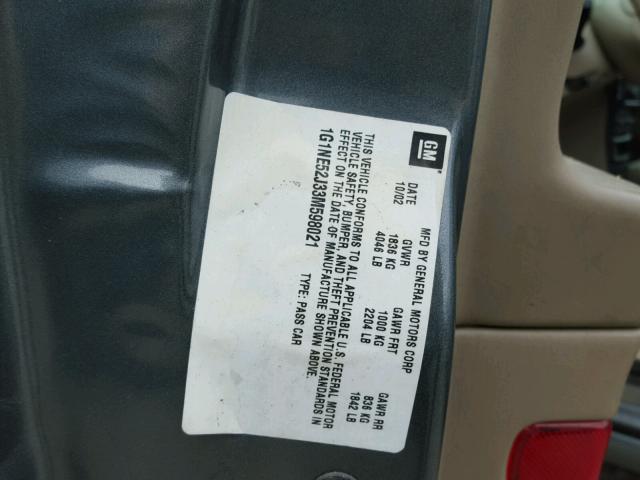 1G1NE52J33M598021 - 2003 CHEVROLET MALIBU LS 灰色 照片 10