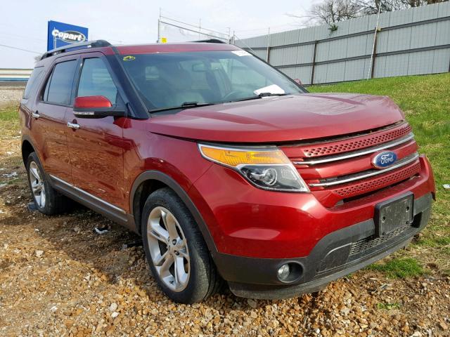 1FM5K8F82FGC38665 - 2015 FORD EXPLORER L RED photo 1