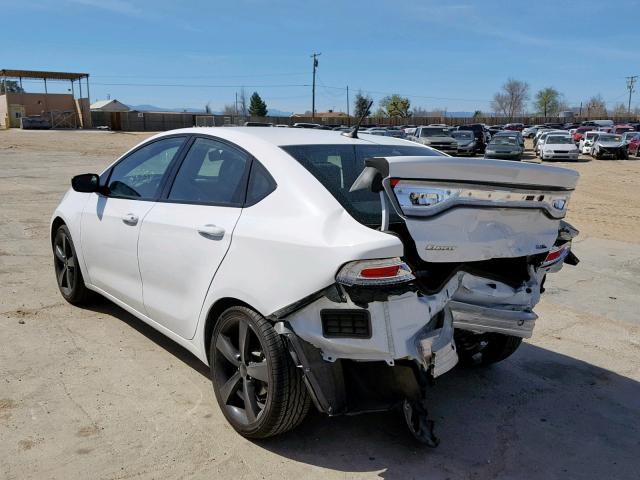 1C3CDFBB2ED914628 - 2014 DODGE DART SXT WHITE photo 3