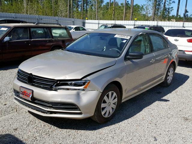 3VW2K7AJ3FM293480 - 2015 VOLKSWAGEN JETTA BASE CREAM photo 2