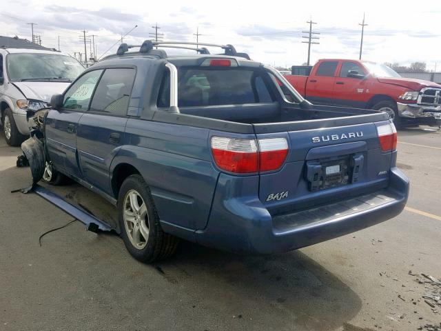 4S4BT62CX67104372 - 2006 SUBARU BAJA SPORT BLUE photo 3