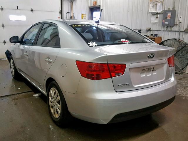 KNAFU4A20A5874078 - 2010 KIA FORTE EX SILVER photo 3