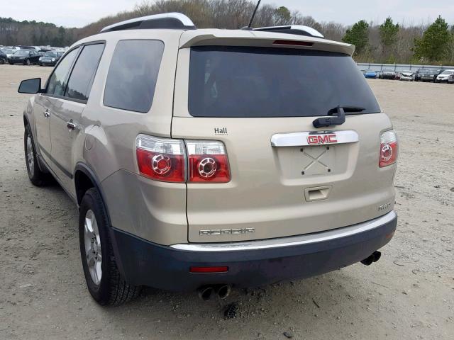 1GKEV13D99J109340 - 2009 GMC ACADIA SLE TAN photo 3