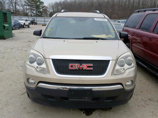 1GKEV13D99J109340 - 2009 GMC ACADIA SLE TAN photo 9