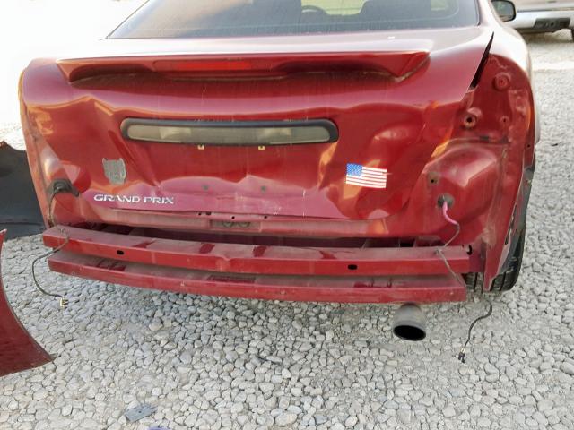 2G2WP552761135104 - 2006 PONTIAC GRAND PRIX MAROON photo 9