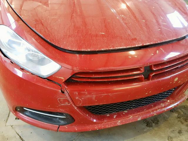 1C3CDFAH4DD306937 - 2013 DODGE DART SE RED photo 9