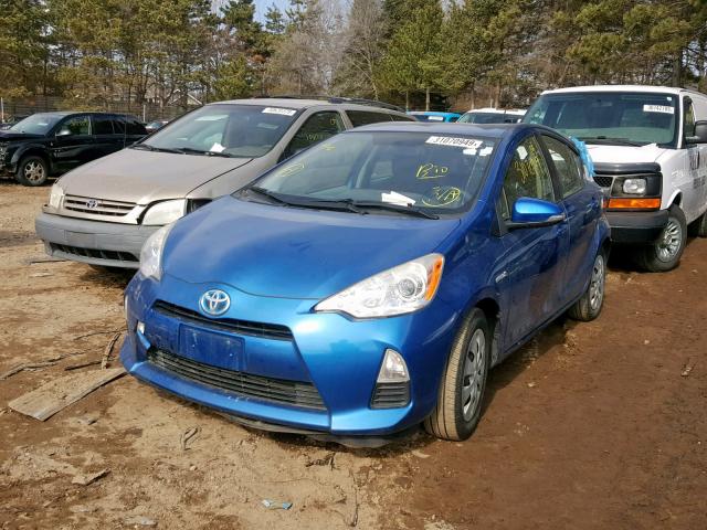 JTDKDTB32C1012042 - 2012 TOYOTA PRIUS C BLUE photo 2