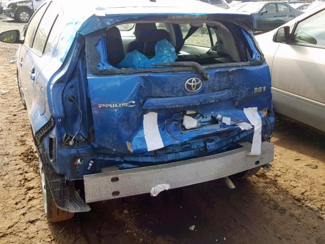 JTDKDTB32C1012042 - 2012 TOYOTA PRIUS C BLUE photo 9