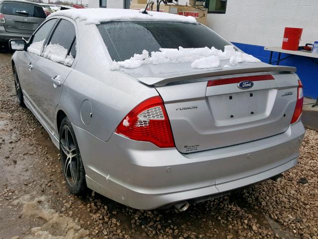 3FAHP0KC1BR108254 - 2011 FORD FUSION SPO SILVER photo 3