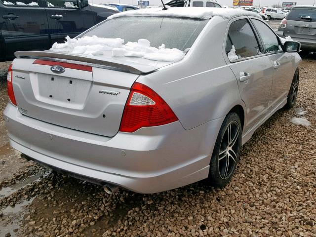 3FAHP0KC1BR108254 - 2011 FORD FUSION SPO SILVER photo 4