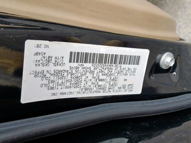 5TDBT48AX4S224528 - 2004 TOYOTA SEQUOIA LI BLACK photo 10