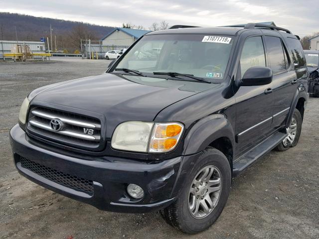 5TDBT48AX4S224528 - 2004 TOYOTA SEQUOIA LI BLACK photo 2