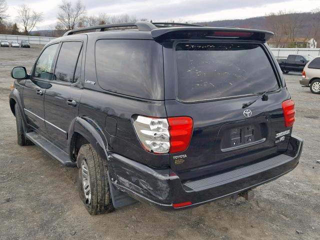 5TDBT48AX4S224528 - 2004 TOYOTA SEQUOIA LI BLACK photo 3