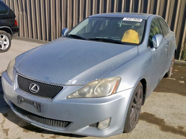 JTHBK262675027528 - 2007 LEXUS IS 250 BLUE photo 2