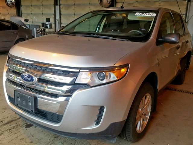 2FMDK3GC5BBB55122 - 2011 FORD EDGE SE SILVER photo 2