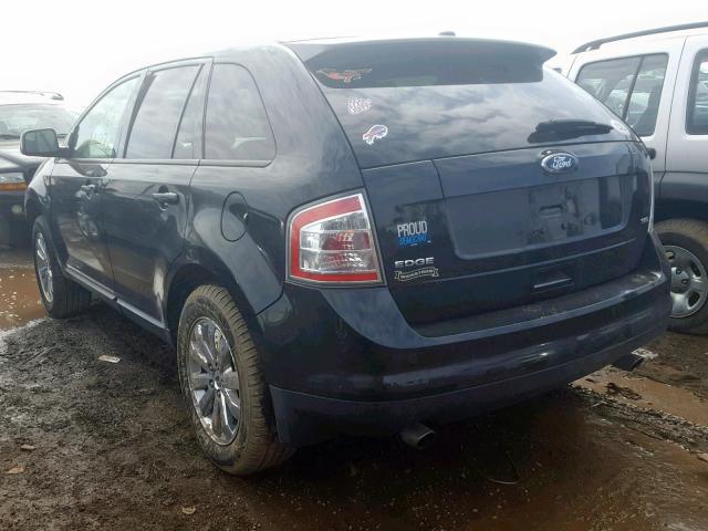 2FMDK3JC2ABA43983 - 2010 FORD EDGE SEL BLACK photo 3