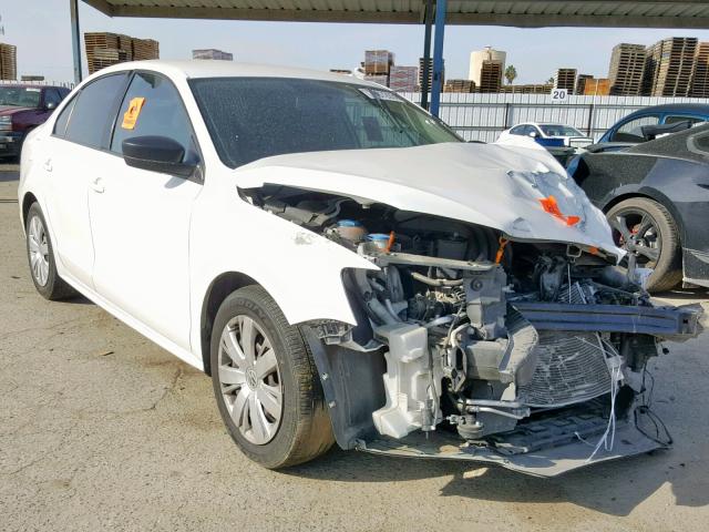 3VW2K7AJ3BM010182 - 2011 VOLKSWAGEN JETTA BASE WHITE photo 1