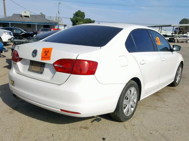 3VW2K7AJ3BM010182 - 2011 VOLKSWAGEN JETTA BASE WHITE photo 4