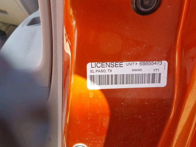 3GNDA13D16S655473 - 2006 CHEVROLET HHR LS Naranja foto 10