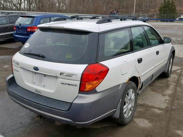 4S4BP61C857354990 - 2005 SUBARU LEGACY OUT WHITE photo 4