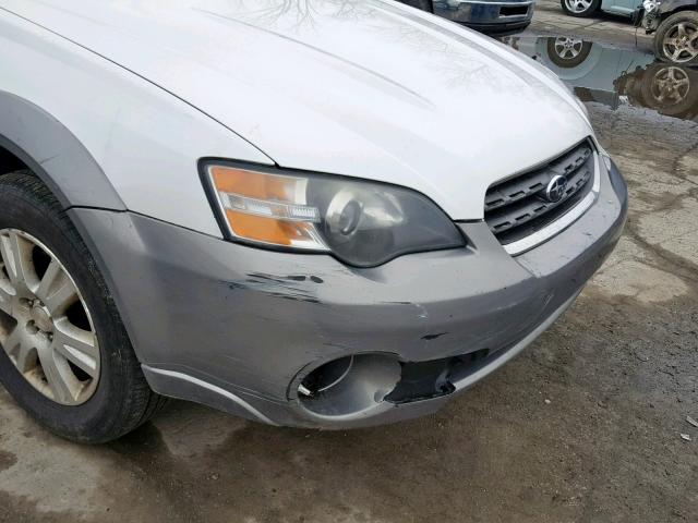 4S4BP61C857354990 - 2005 SUBARU LEGACY OUT WHITE photo 9