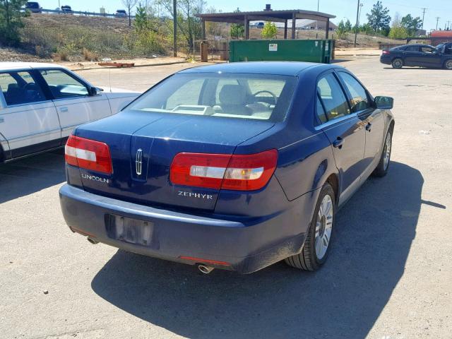 3LNHM26166R664326 - 2006 LINCOLN ZEPHYR BLUE photo 4