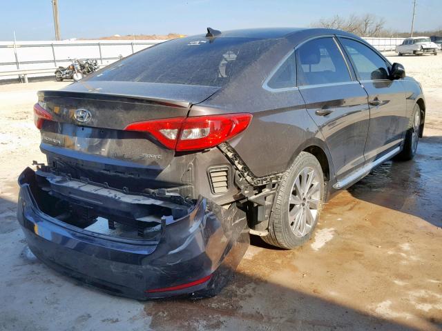 5NPE34AF6HH591621 - 2017 HYUNDAI SONATA SPO BROWN photo 4