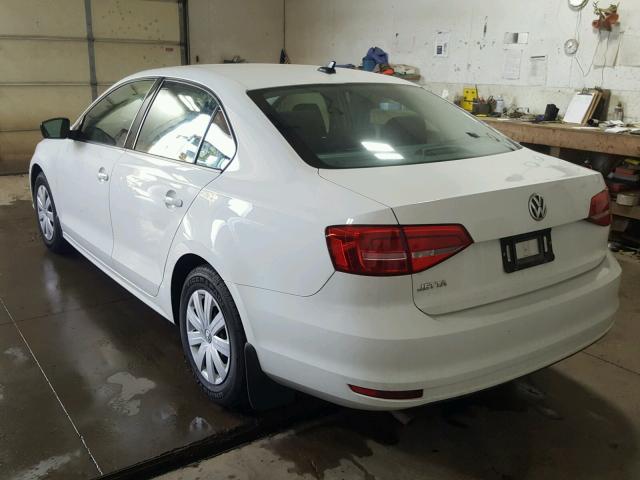 3VW2K7AJ7FM274575 - 2015 VOLKSWAGEN JETTA BASE WHITE photo 3