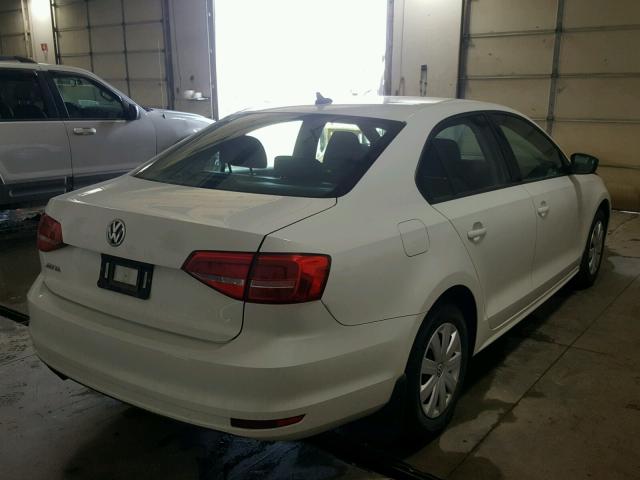 3VW2K7AJ7FM274575 - 2015 VOLKSWAGEN JETTA BASE WHITE photo 4