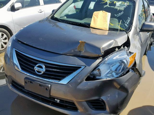 3N1CN7AP1EL808583 - 2014 NISSAN VERSA SILVER photo 9