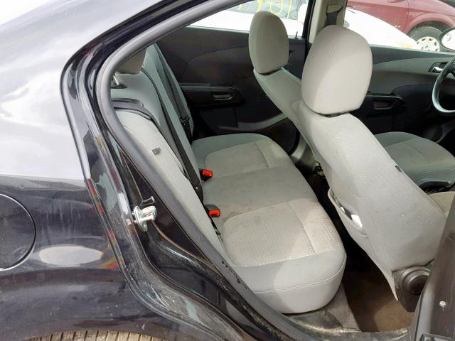 1G1JA5SHXD4239595 - 2013 CHEVROLET SONIC LS BLACK photo 6