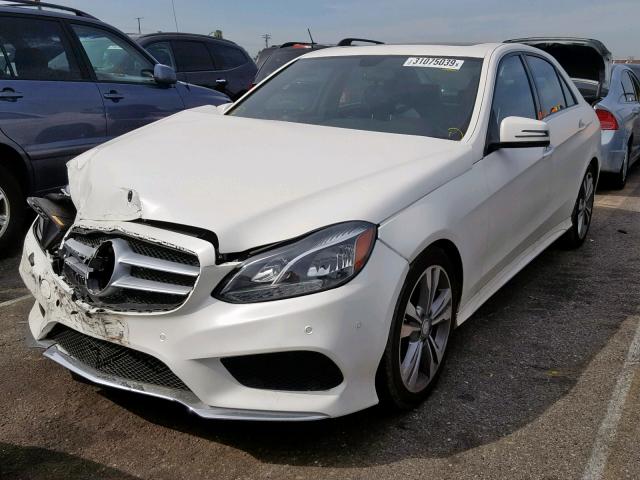 WDDHF5KB6EA894865 - 2014 MERCEDES-BENZ E 350 WHITE photo 2