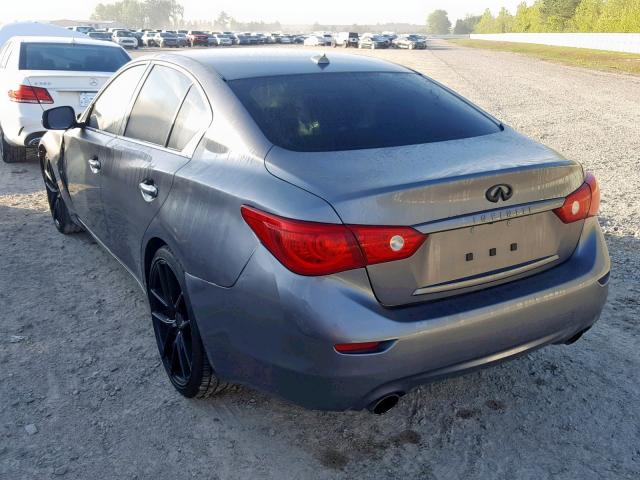 JN1BV7AP9FM334062 - 2015 INFINITI Q50 BASE GRAY photo 3