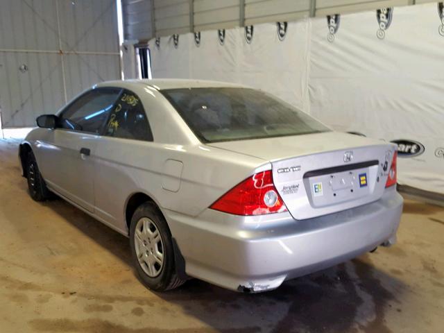 1HGEM22164L050001 - 2004 HONDA CIVIC DX V SILVER photo 3